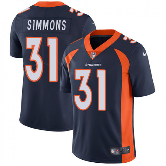 Youth Denver Broncos #31 Justin Simmons Navy Vapor Untouchable Limited Stitched Jersey